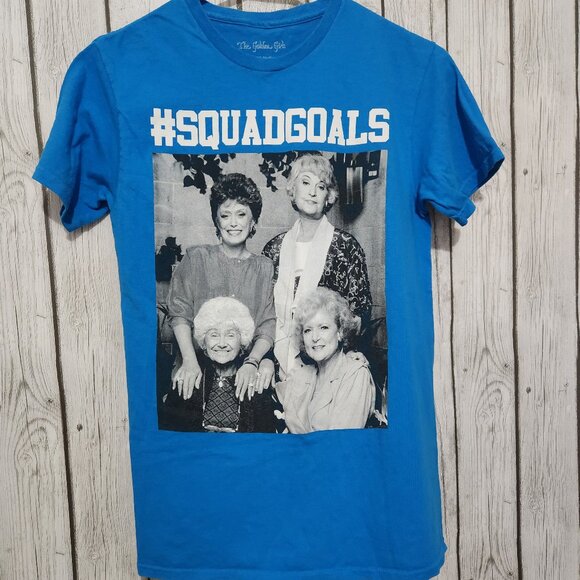 Golden Girl T-Shirt Women's Small Oversized Blue Crew Squad Goals - Picture 1 of 5
